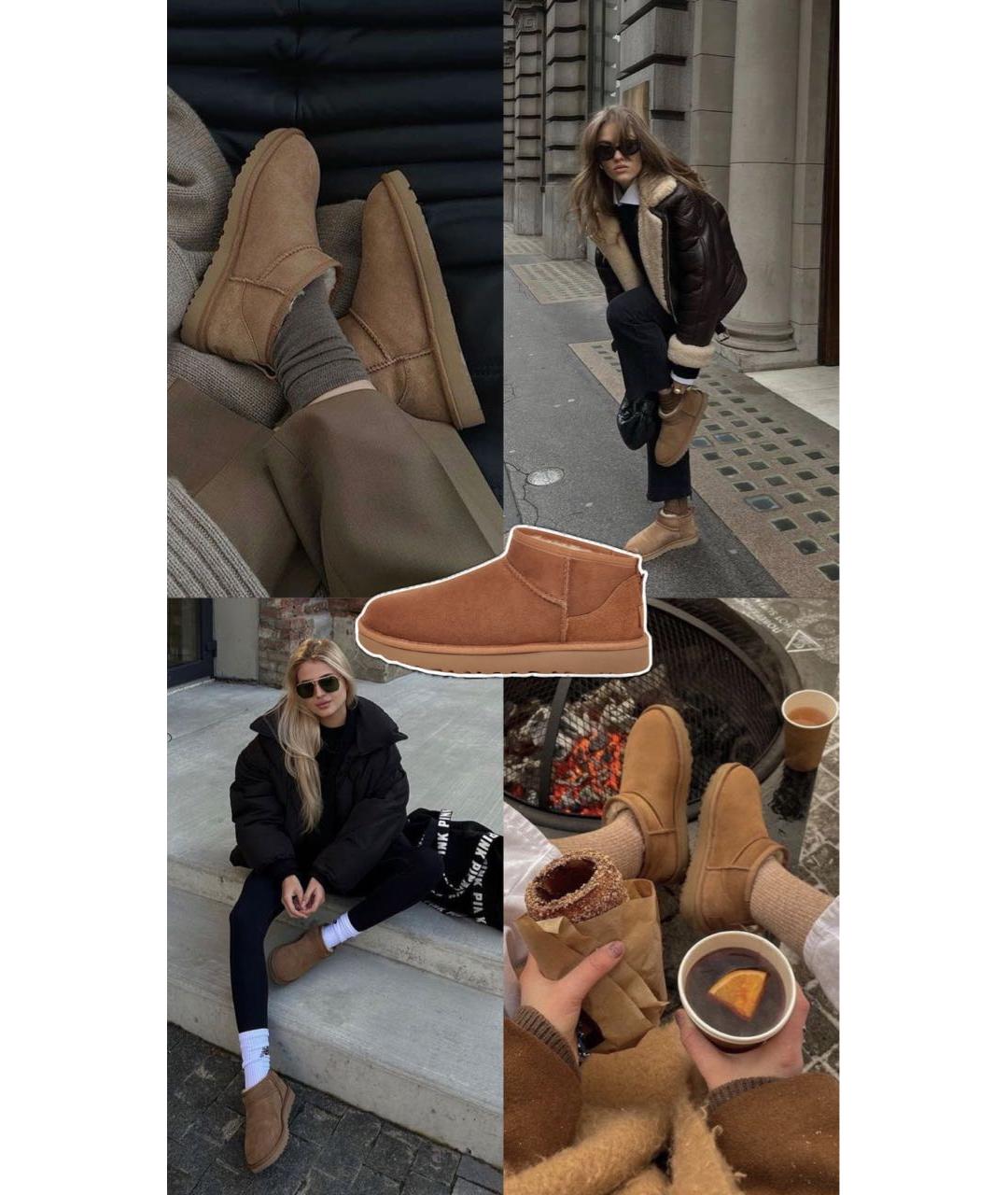 UGG AUSTRALIA Коричневые замшевые полусапоги, фото 8