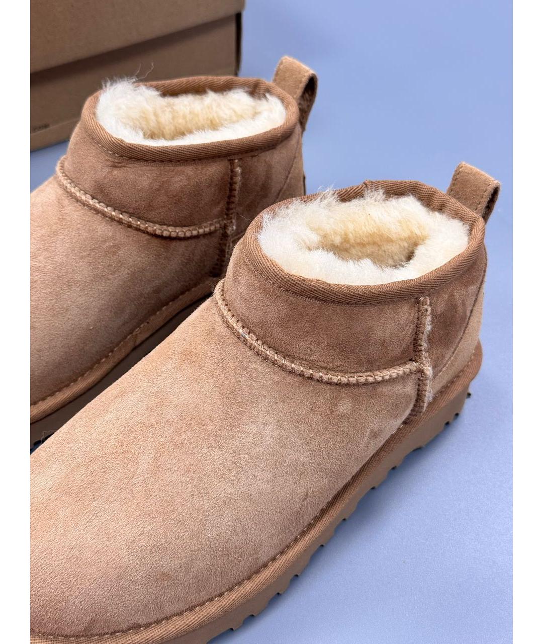 UGG AUSTRALIA Коричневые замшевые полусапоги, фото 5