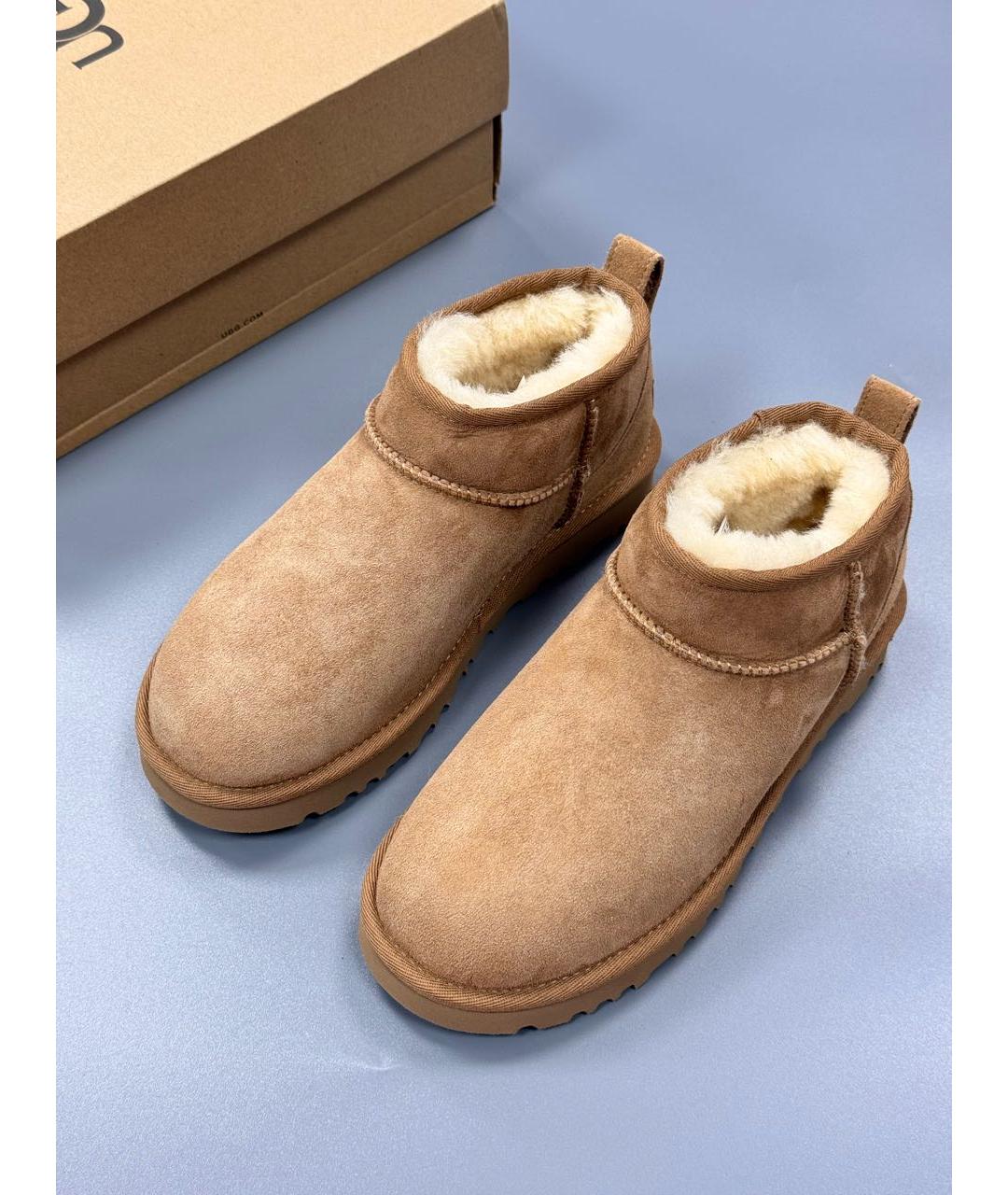 UGG AUSTRALIA Коричневые замшевые полусапоги, фото 3