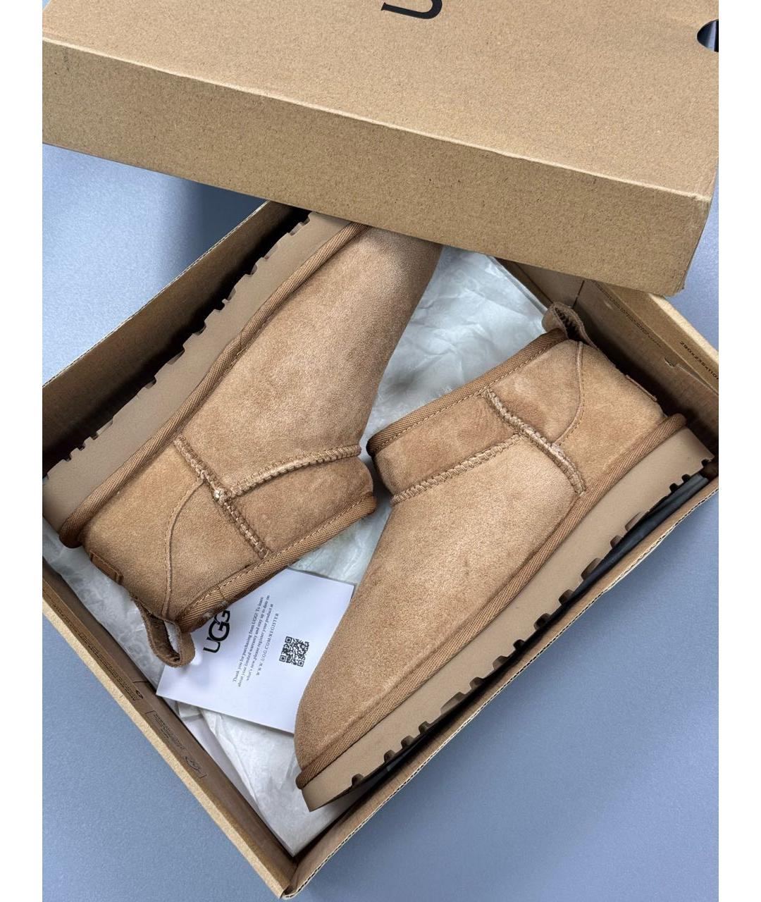 UGG AUSTRALIA Коричневые замшевые полусапоги, фото 2