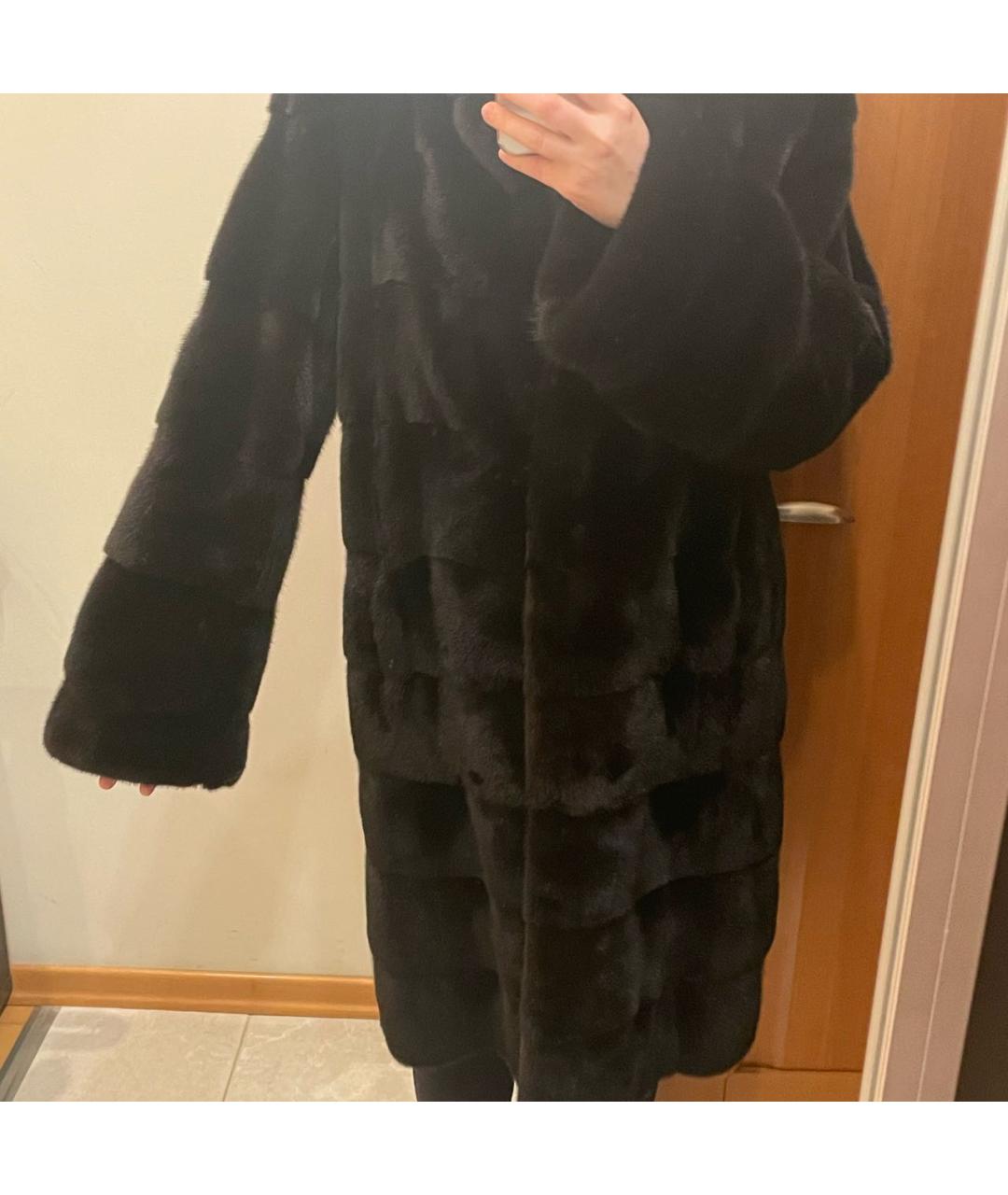 BRASCHI Черная меховая шуба, фото 8