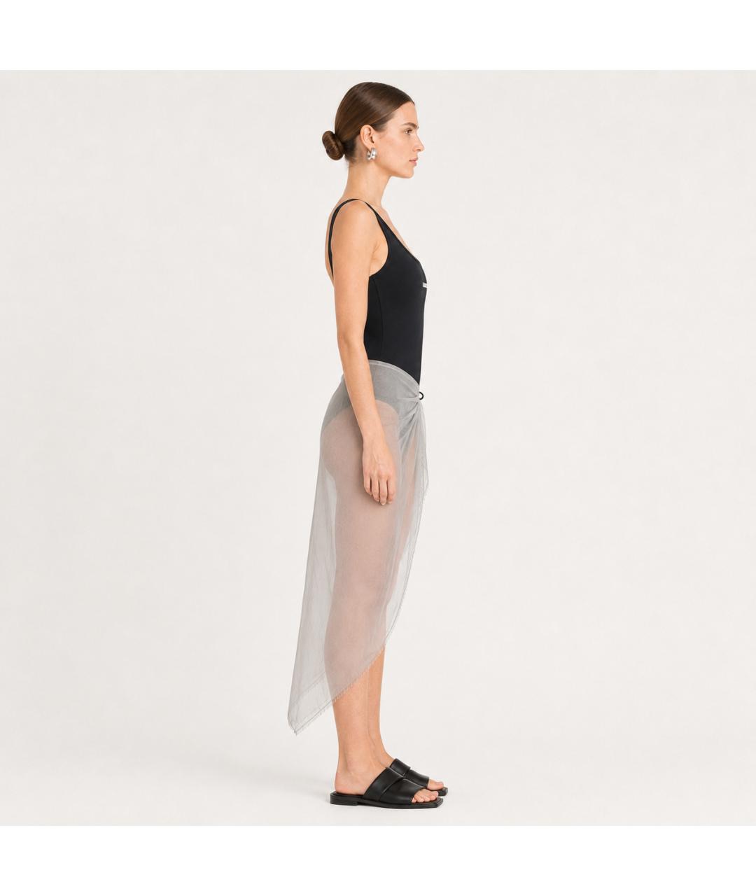 JIL SANDER Черное полиамидовое боди, фото 5