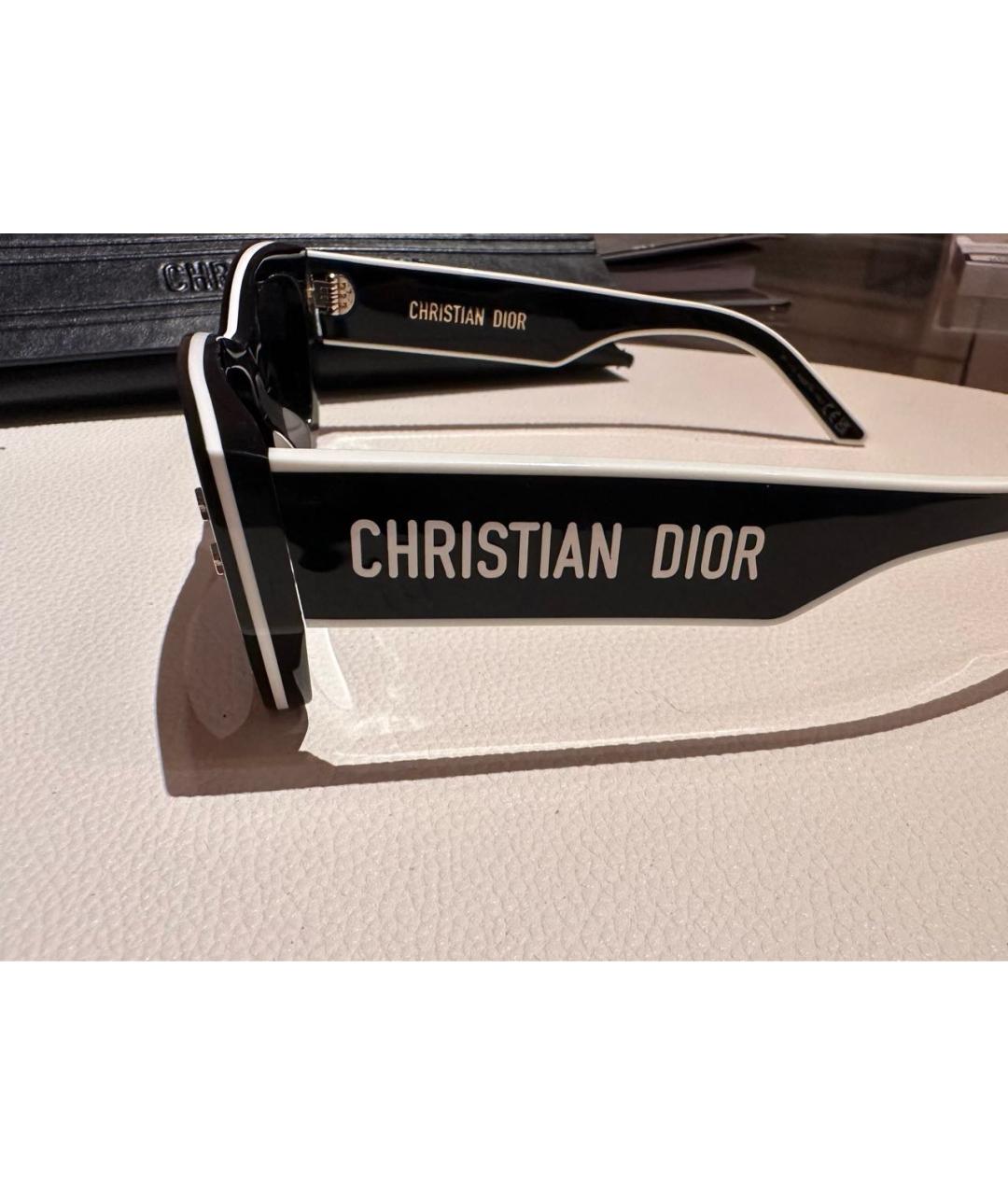 CHRISTIAN DIOR Черные пластиковые солнцезащитные очки, фото 2