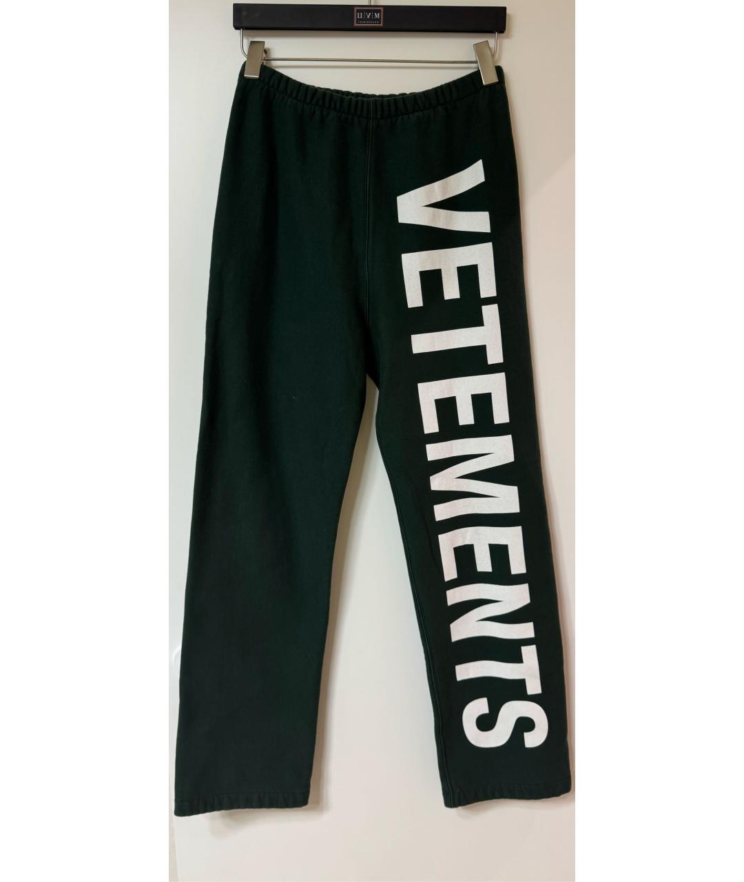 VETEMENTS Зеленые хлопковые спортивные брюки и шорты, фото 4