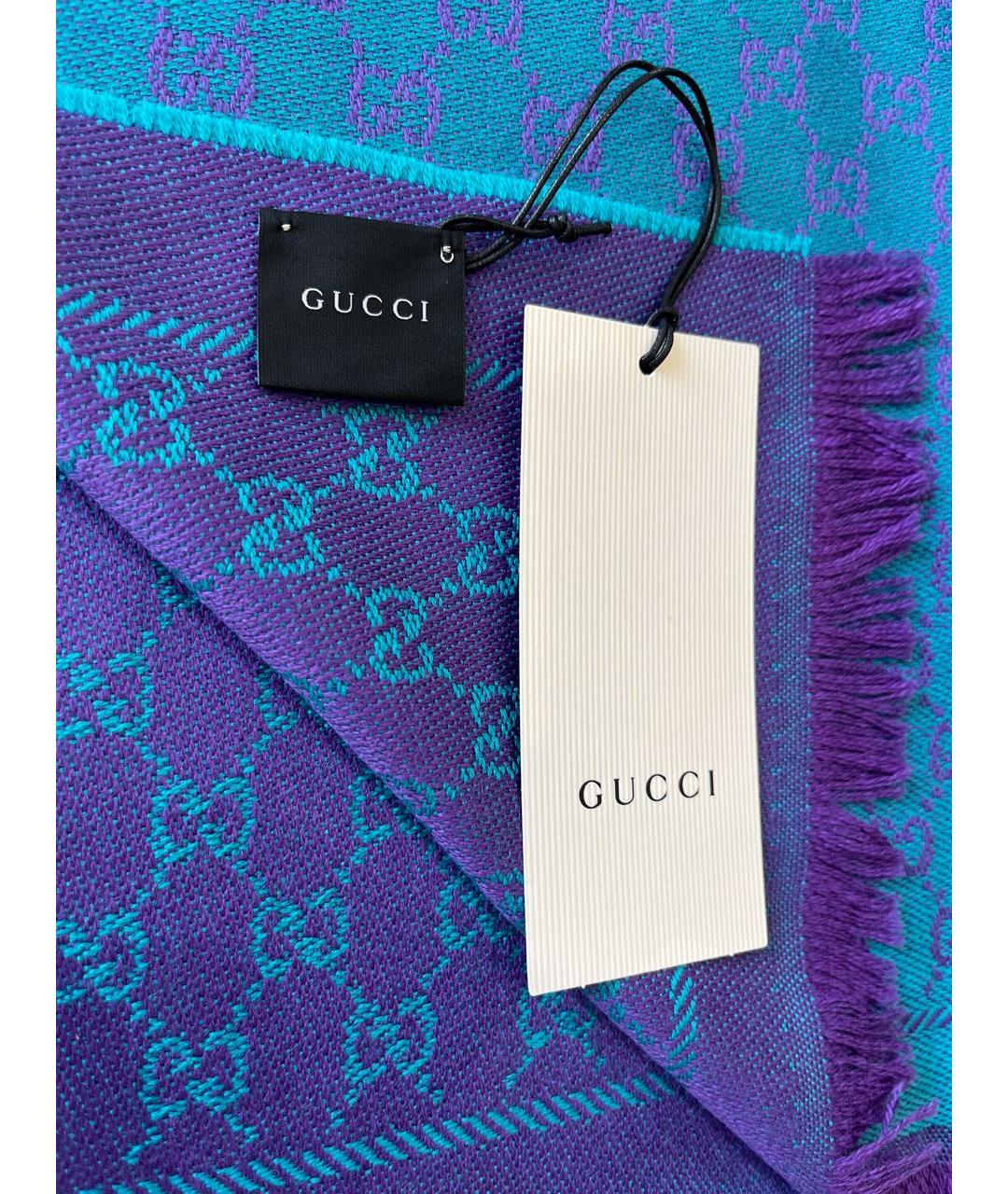 GUCCI Мульти шерстяной шарф, фото 7