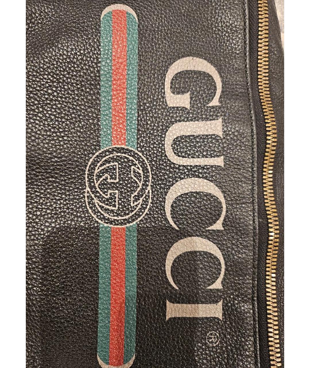 GUCCI Черная кожаная поясная сумка, фото 3