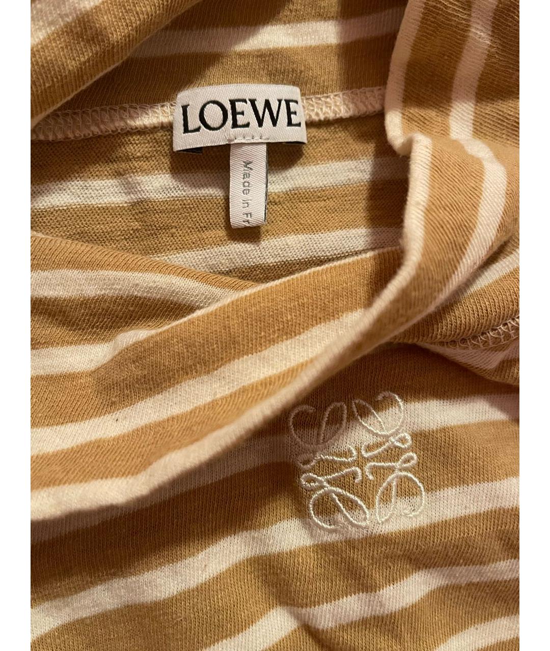 LOEWE Горчичное хлопковое повседневное платье, фото 6