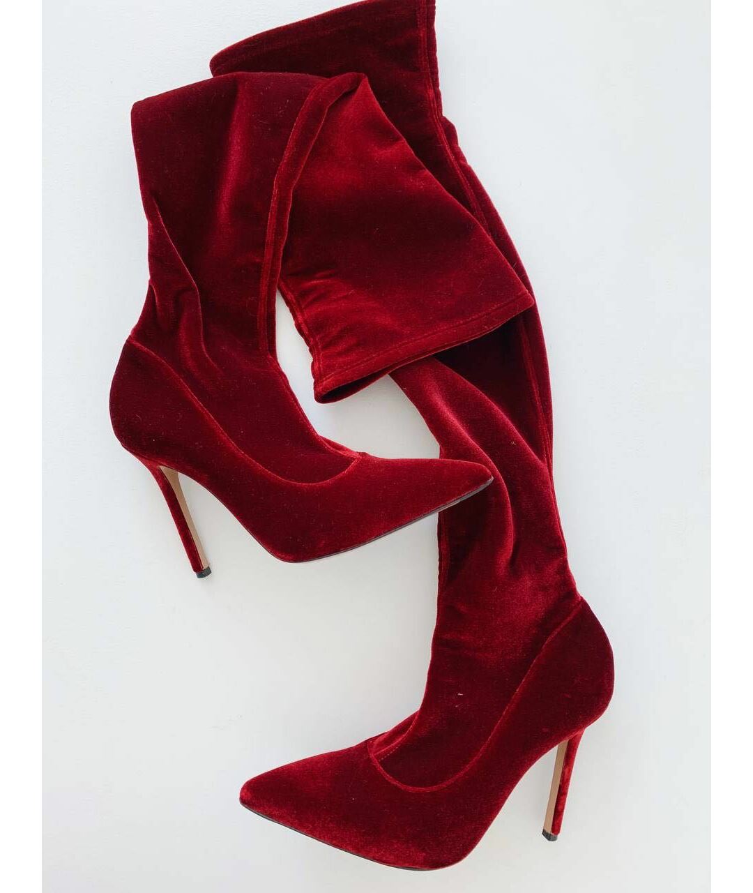 NANDO MUZI Красные замшевые сапоги, фото 5