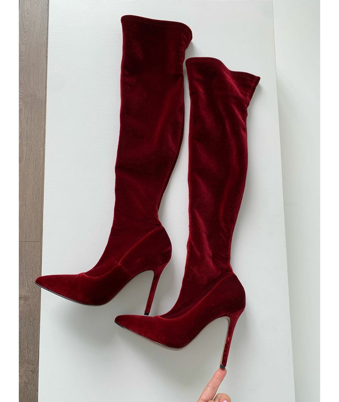 NANDO MUZI Красные замшевые сапоги, фото 9
