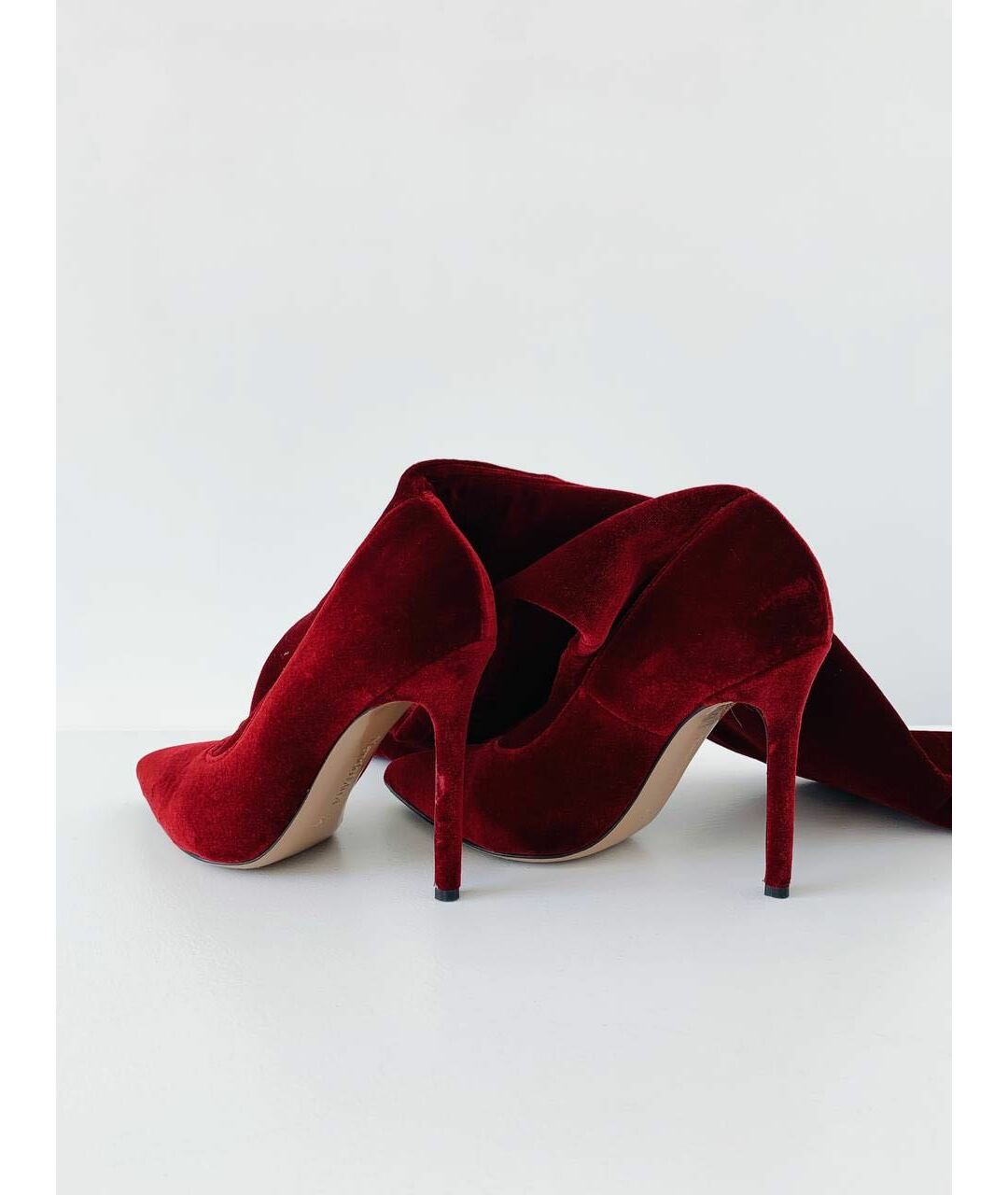 NANDO MUZI Красные замшевые сапоги, фото 7