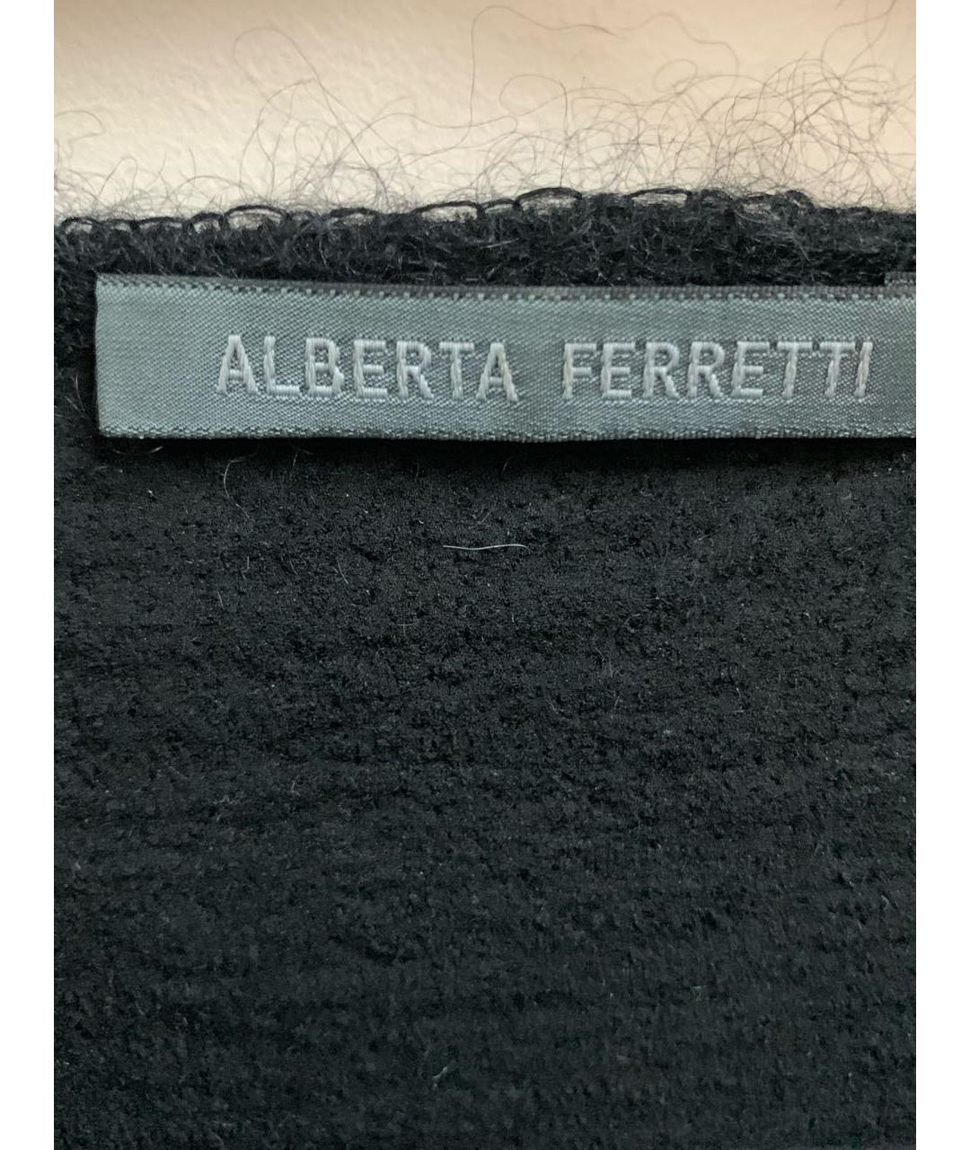 ALBERTA FERRETTI Черный шелковый джемпер / свитер, фото 3