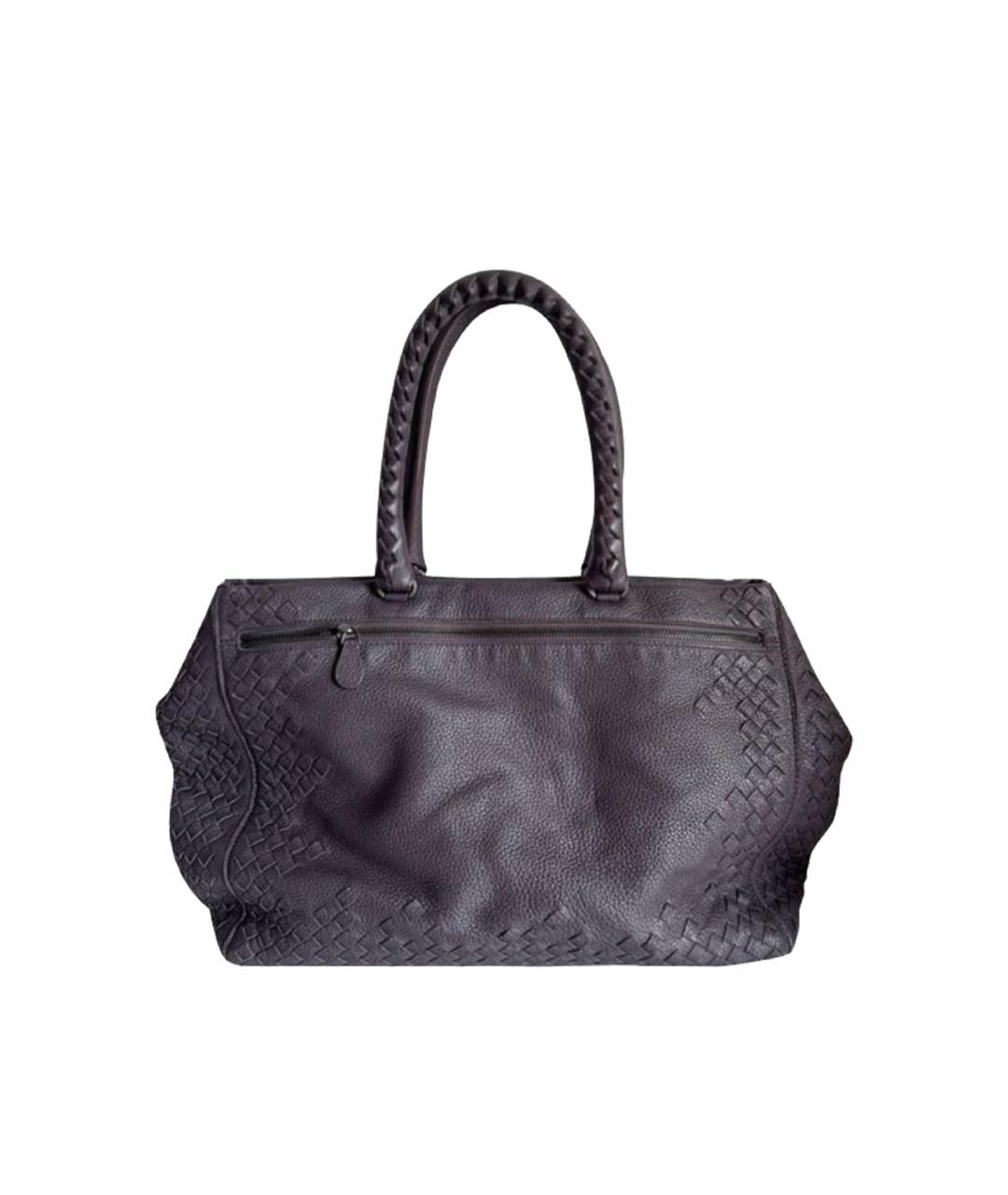 BOTTEGA VENETA Фиолетовая кожаная сумка тоут, фото 1