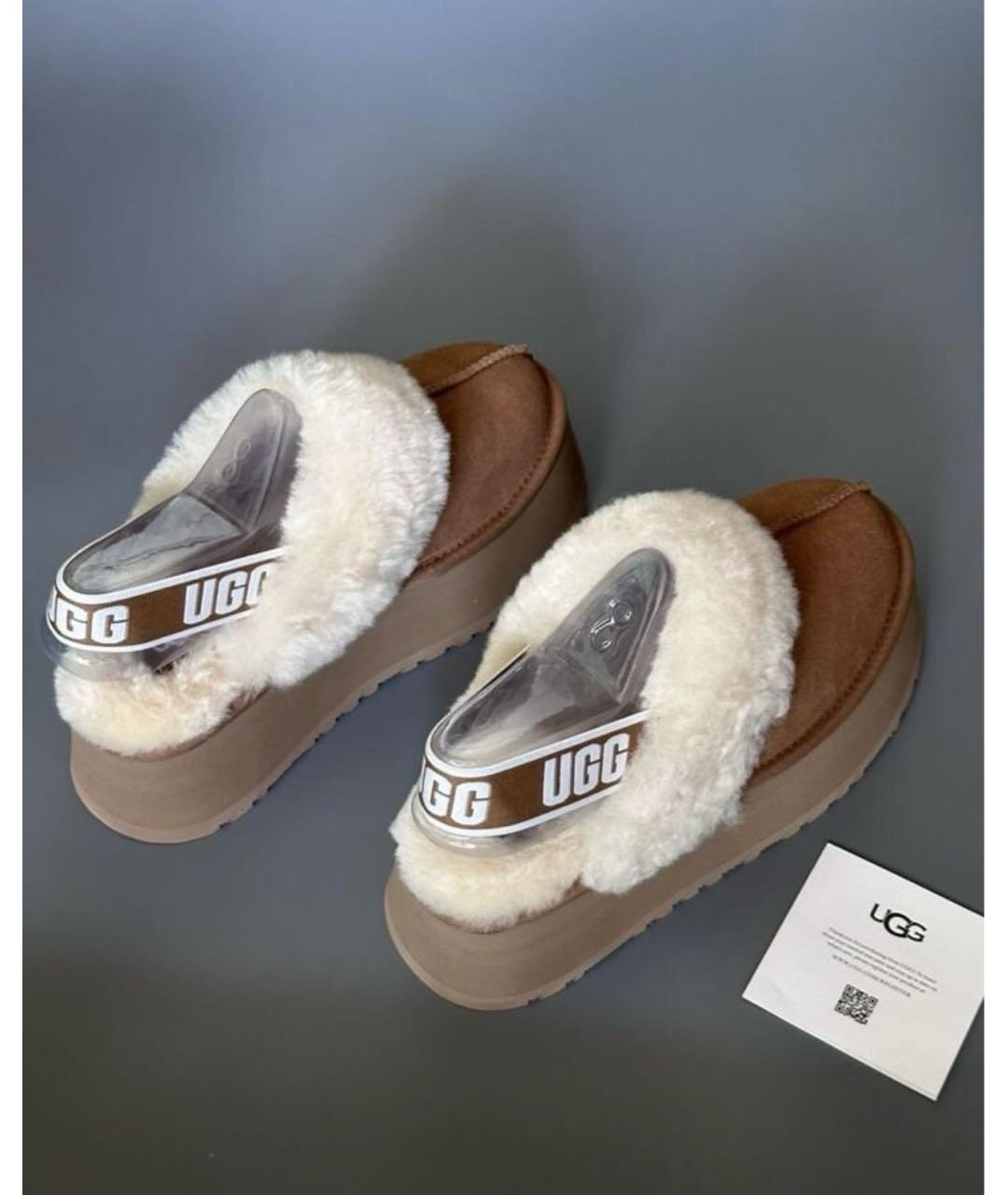 UGG AUSTRALIA Коричневые замшевые ботинки, фото 3