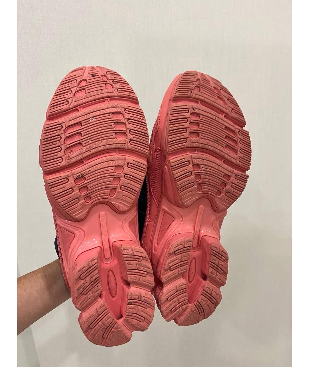 ADIDAS X RAF SIMONS Розовые текстильные низкие кроссовки / кеды, фото 4