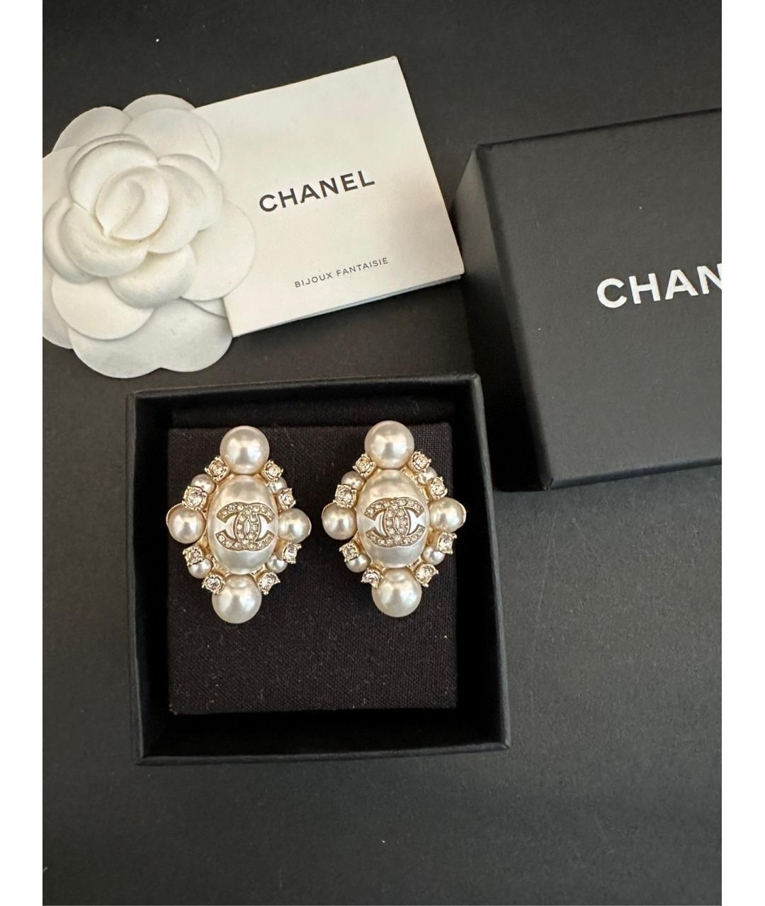 CHANEL Золотые серьги, фото 4