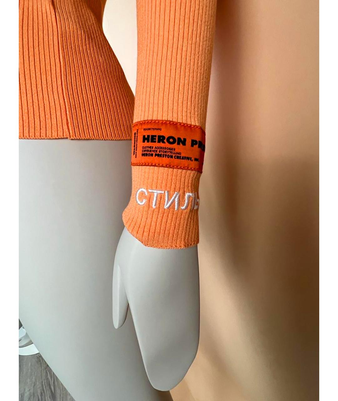 HERON PRESTON Оранжевый вискозный джемпер / свитер, фото 6