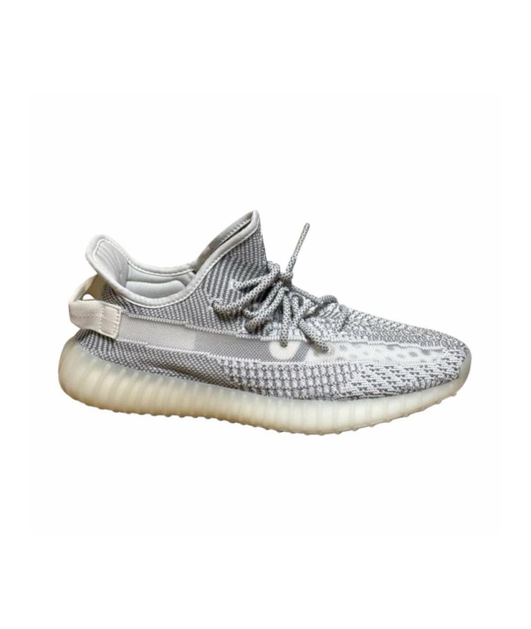 ADIDAS YEEZY Серые текстильные низкие кроссовки / кеды, фото 1