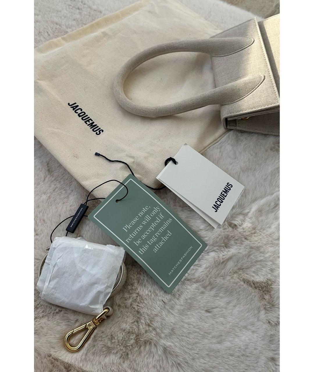 JACQUEMUS Бежевая сумка через плечо, фото 8