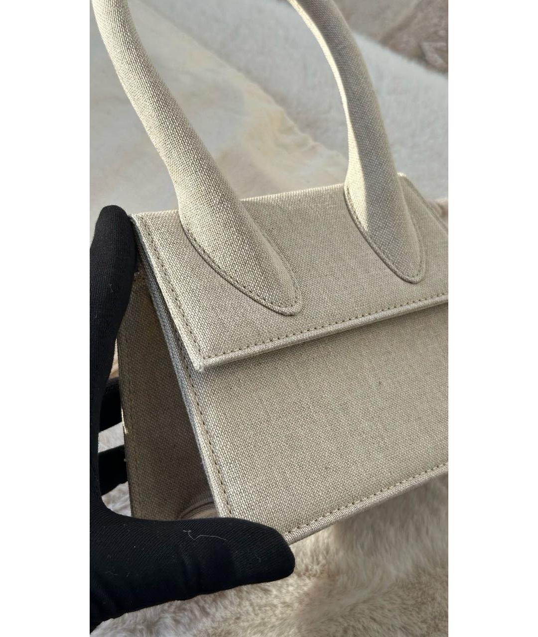 JACQUEMUS Бежевая сумка через плечо, фото 4