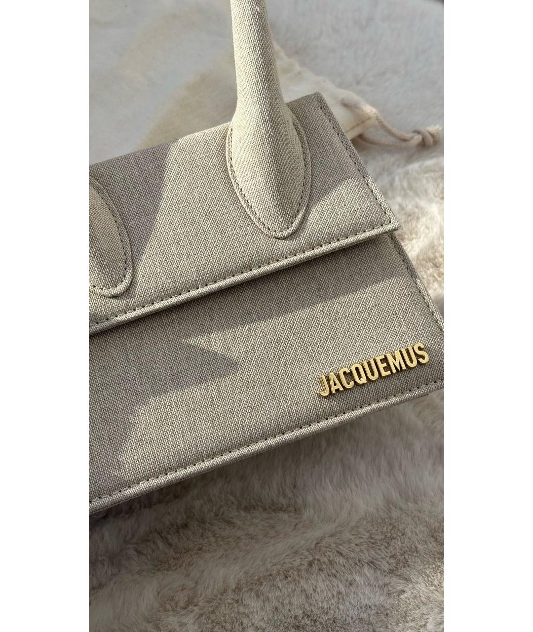 JACQUEMUS Бежевая сумка через плечо, фото 3