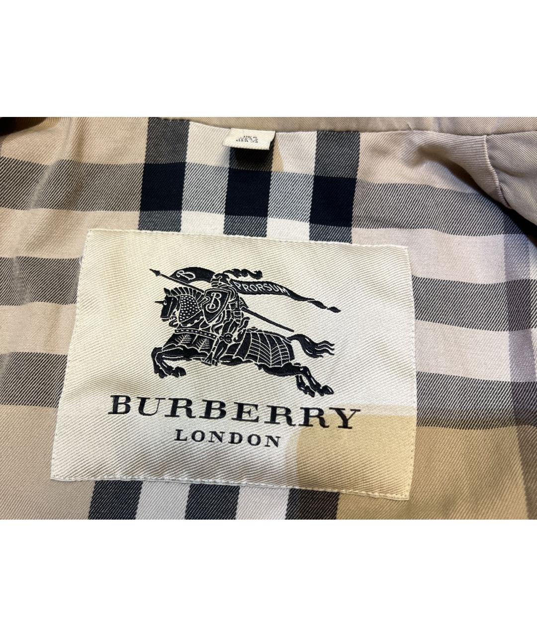 BURBERRY Бежевый деним тренч/плащ, фото 6