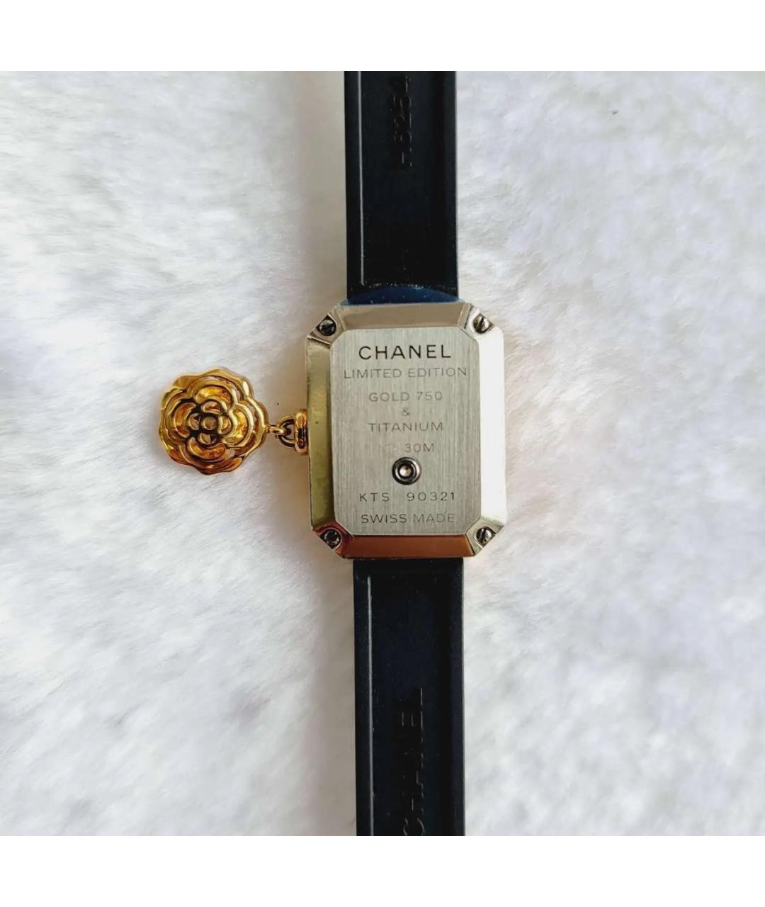 CHANEL Черные часы из желтого золота, фото 3