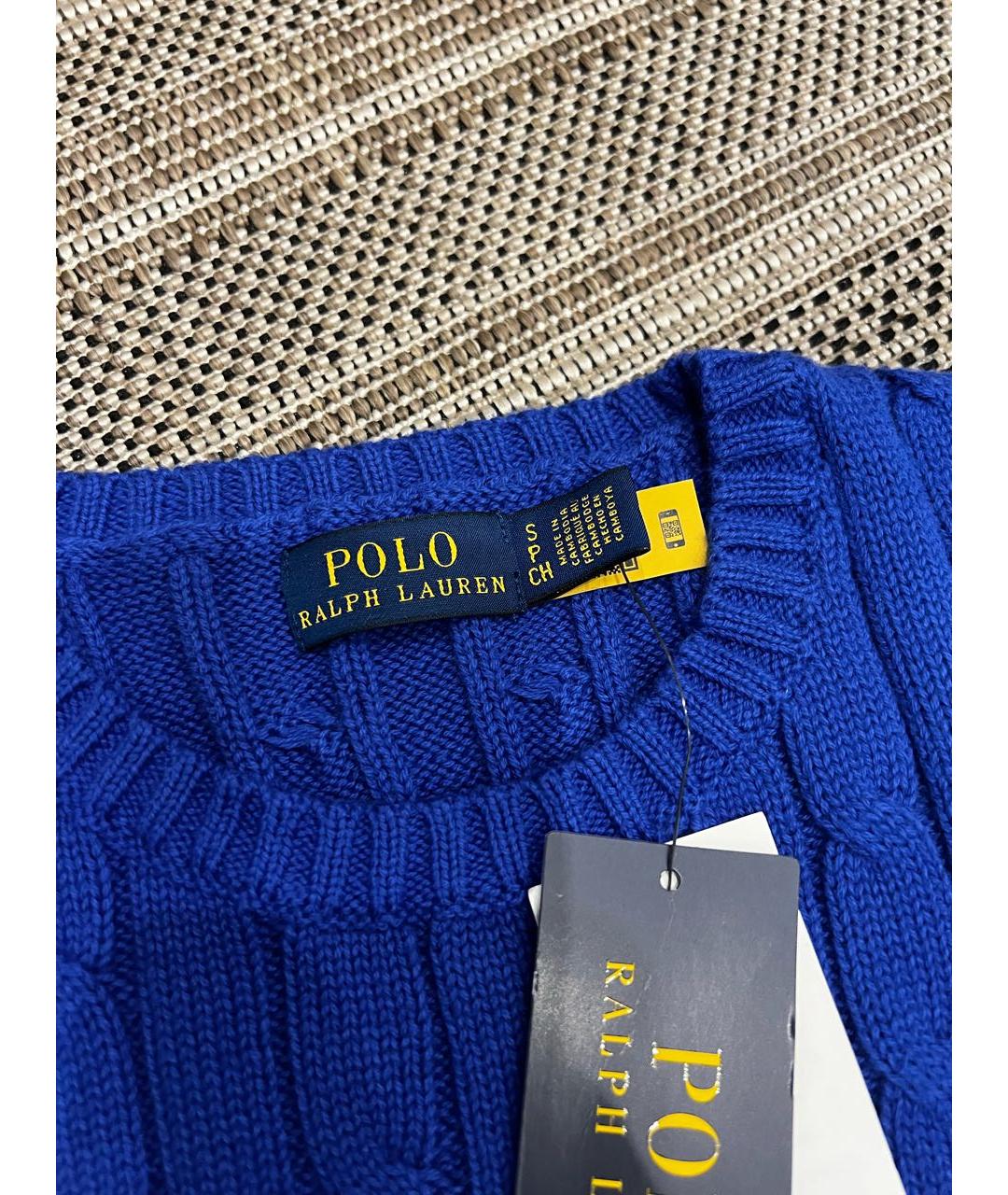 POLO RALPH LAUREN Синий хлопковый джемпер / свитер, фото 3