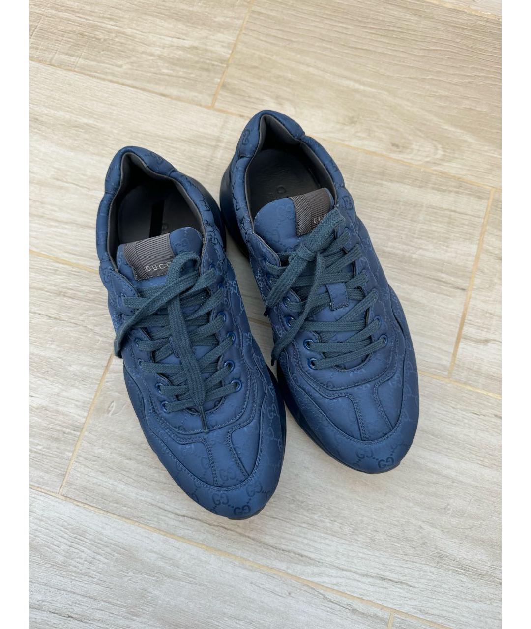 GUCCI Темно-синие низкие кроссовки / кеды, фото 2