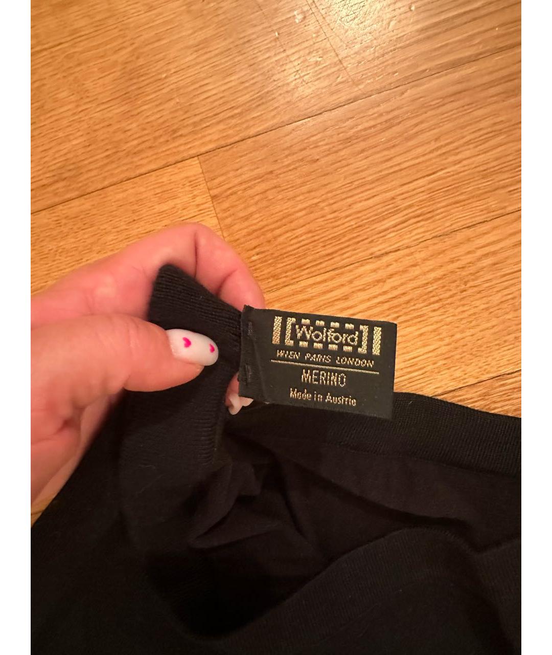 WOLFORD Черная шерстяная юбка макси, фото 2