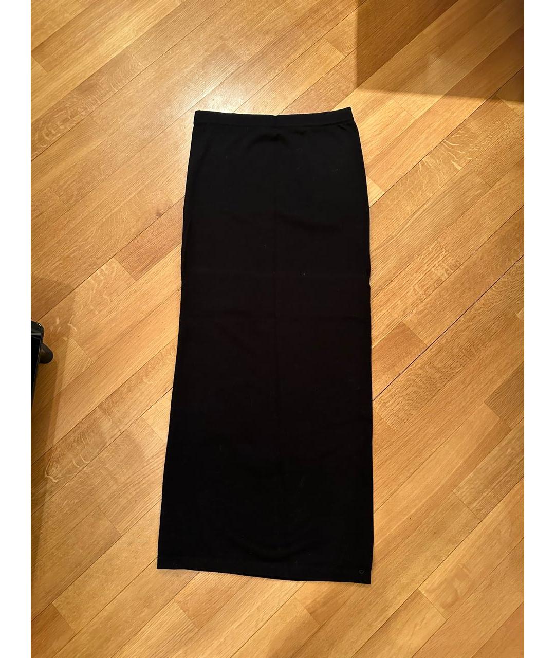 WOLFORD Черная шерстяная юбка макси, фото 3