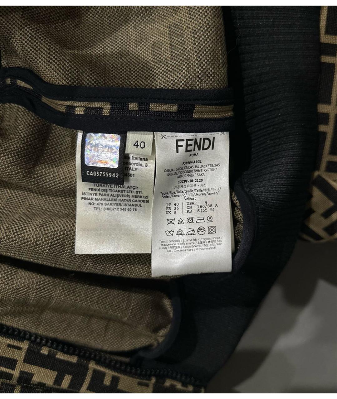 FENDI Коричневая куртка, фото 5