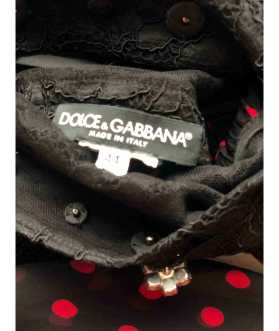 DOLCE&GABBANA Черное шифоновое коктейльное платье, фото 5