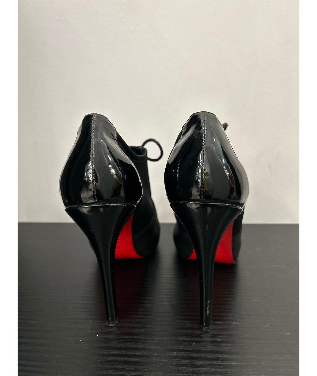 CHRISTIAN LOUBOUTIN Черные текстильные туфли, фото 4