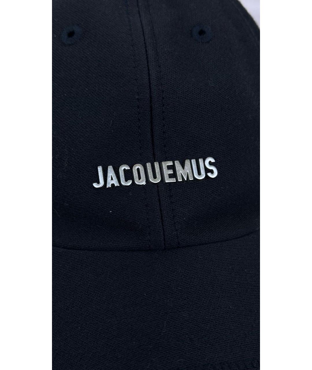 JACQUEMUS Темно-синяя хлопковая кепка, фото 4