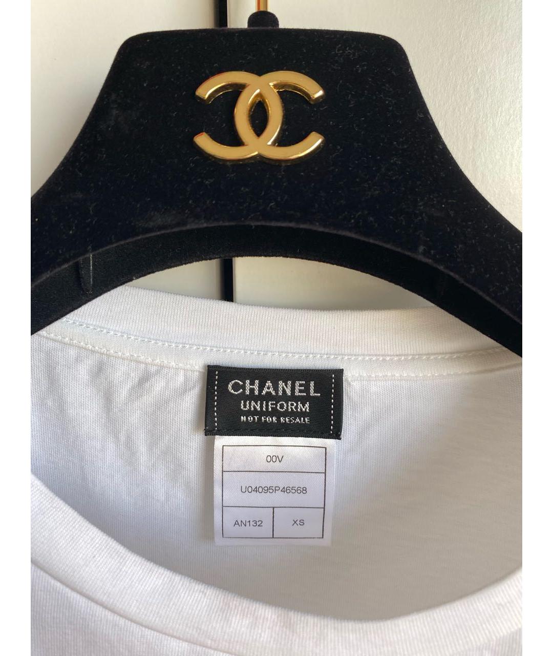 CHANEL Белая хлопковая футболка, фото 4