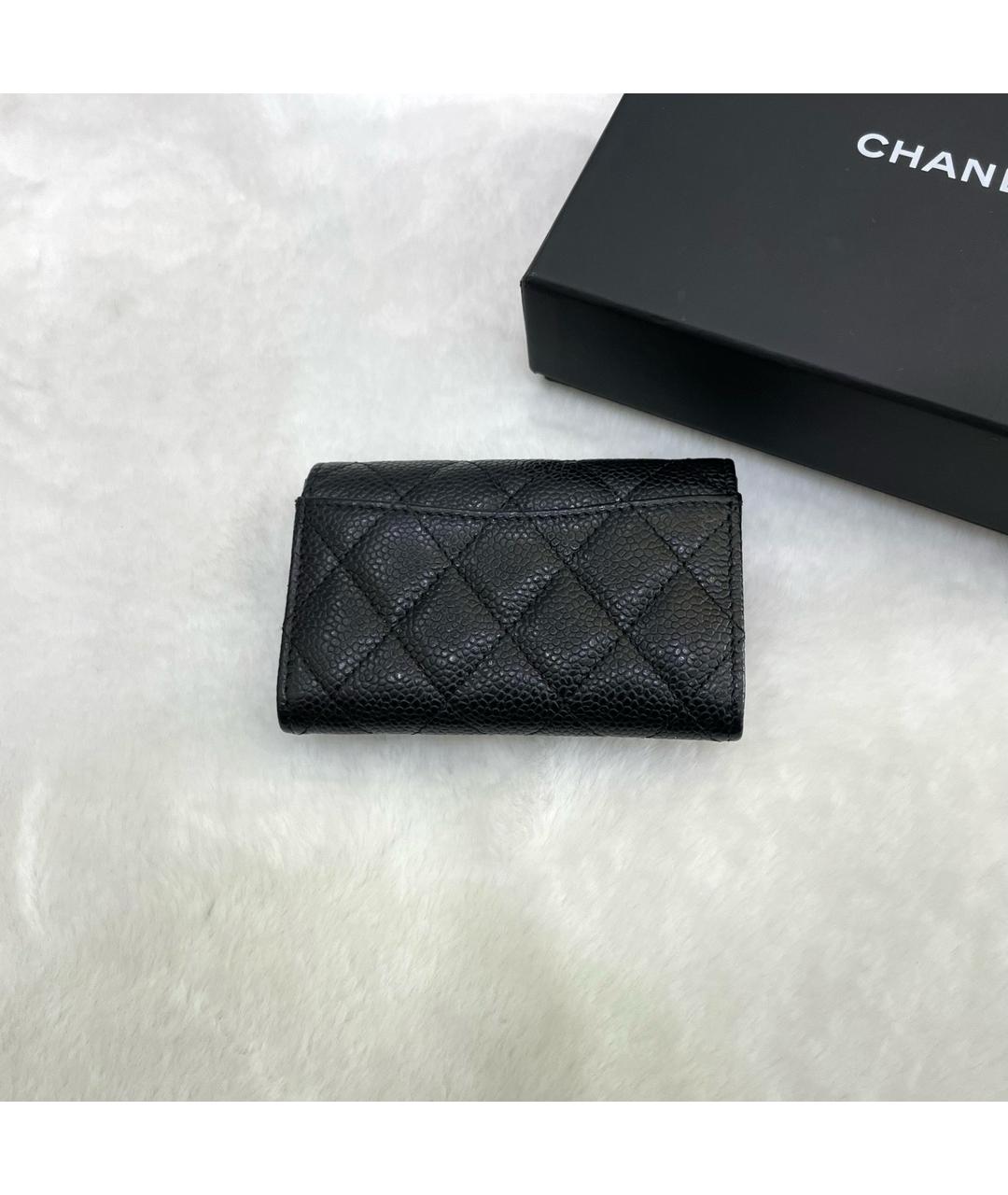 CHANEL Черный кожаный кардхолдер, фото 3