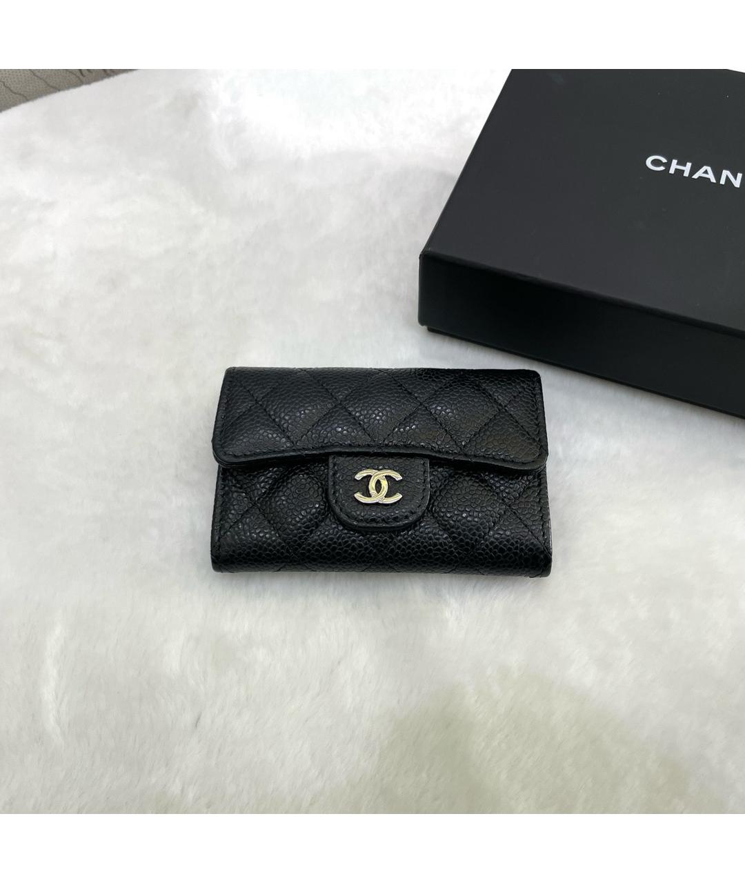 CHANEL Черный кожаный кардхолдер, фото 5