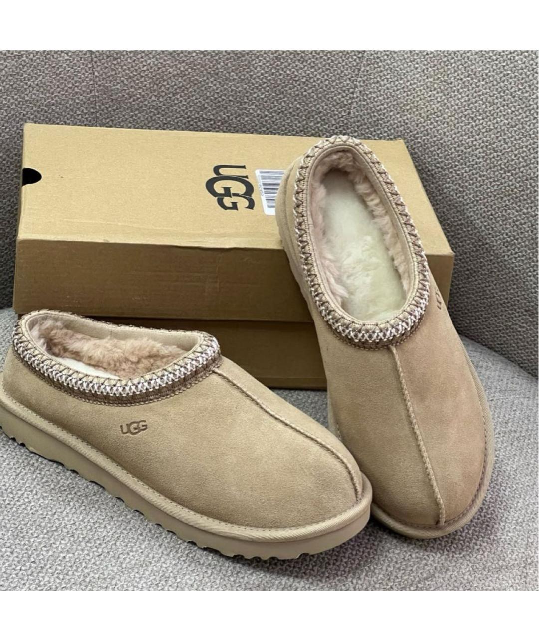 UGG AUSTRALIA Бежевые замшевые ботинки, фото 3