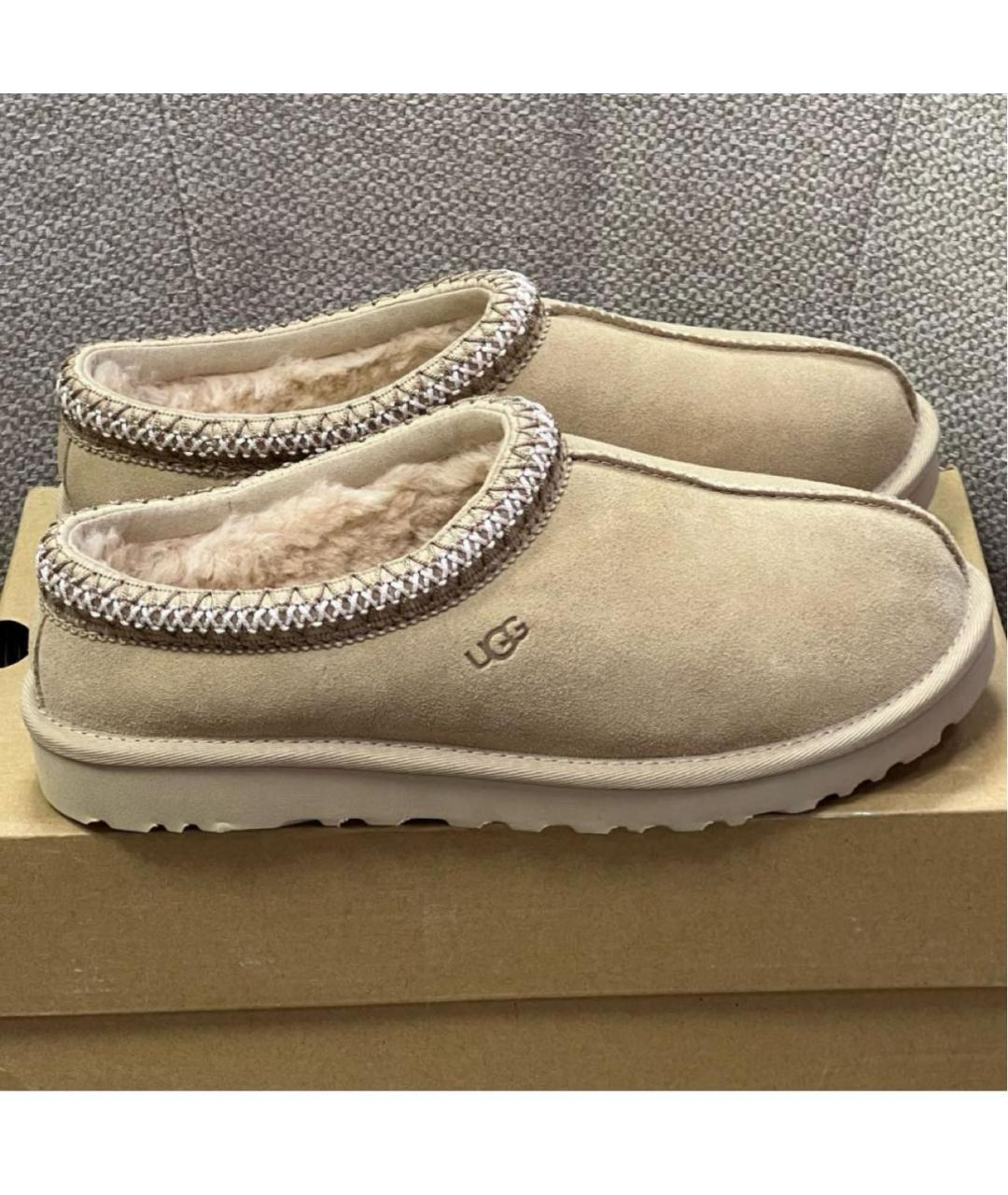 UGG AUSTRALIA Бежевые замшевые ботинки, фото 2