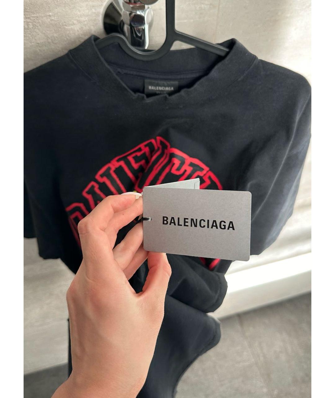 BALENCIAGA Черная футболка, фото 6