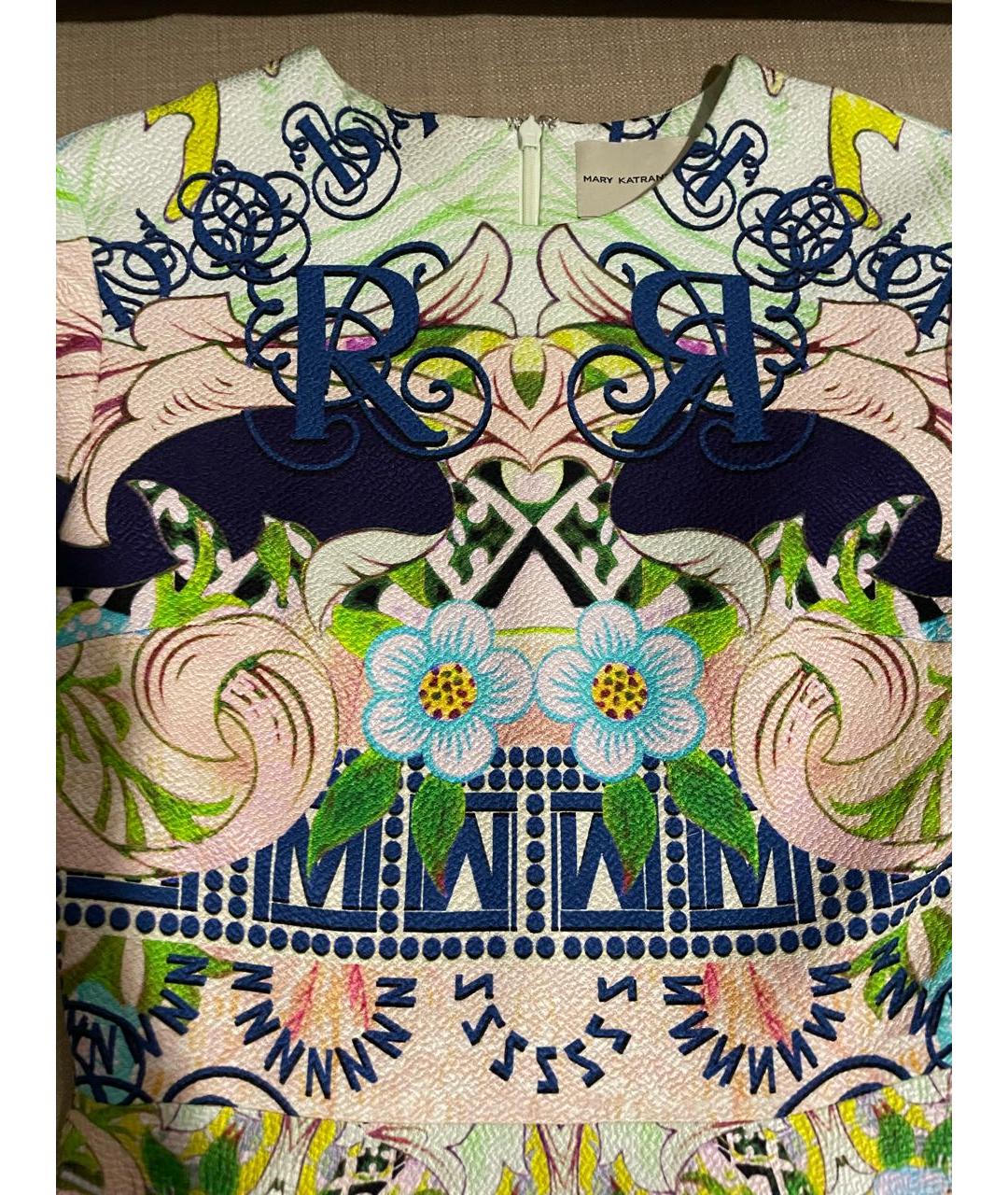 MARY KATRANTZOU Мульти шелковое повседневное платье, фото 3