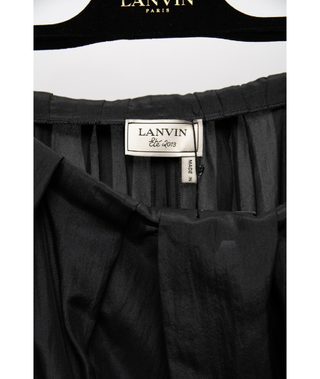 LANVIN Черные шелковые брюки узкие, фото 4