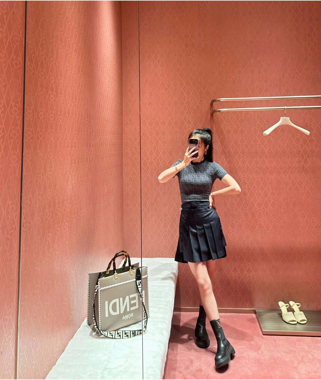 FENDI Черные кожаные ботинки, фото 6