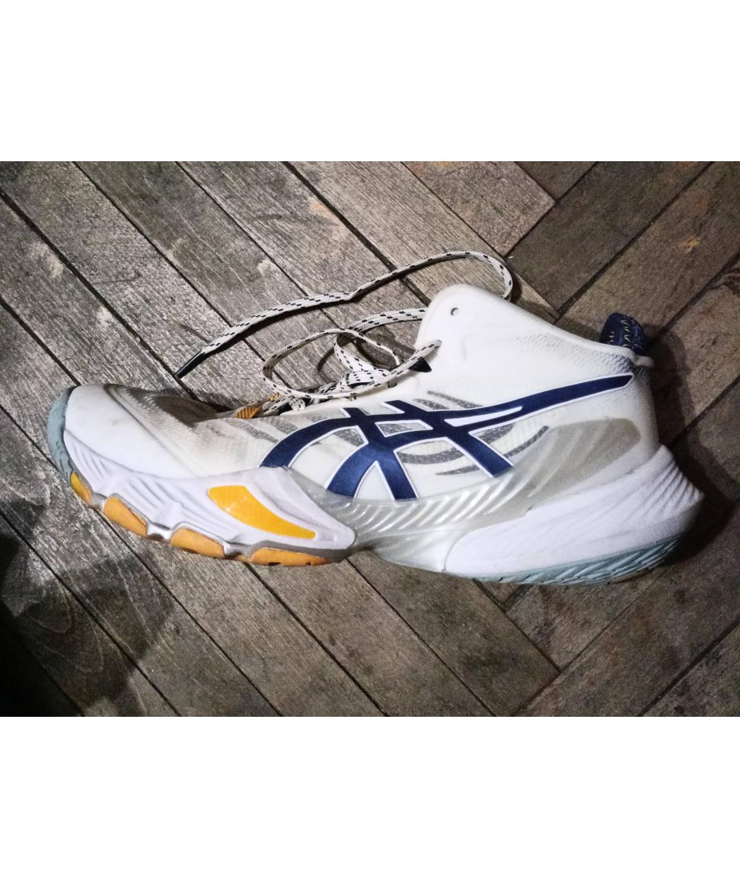 ASICS Белые неопреновые низкие кроссовки / кеды, фото 4