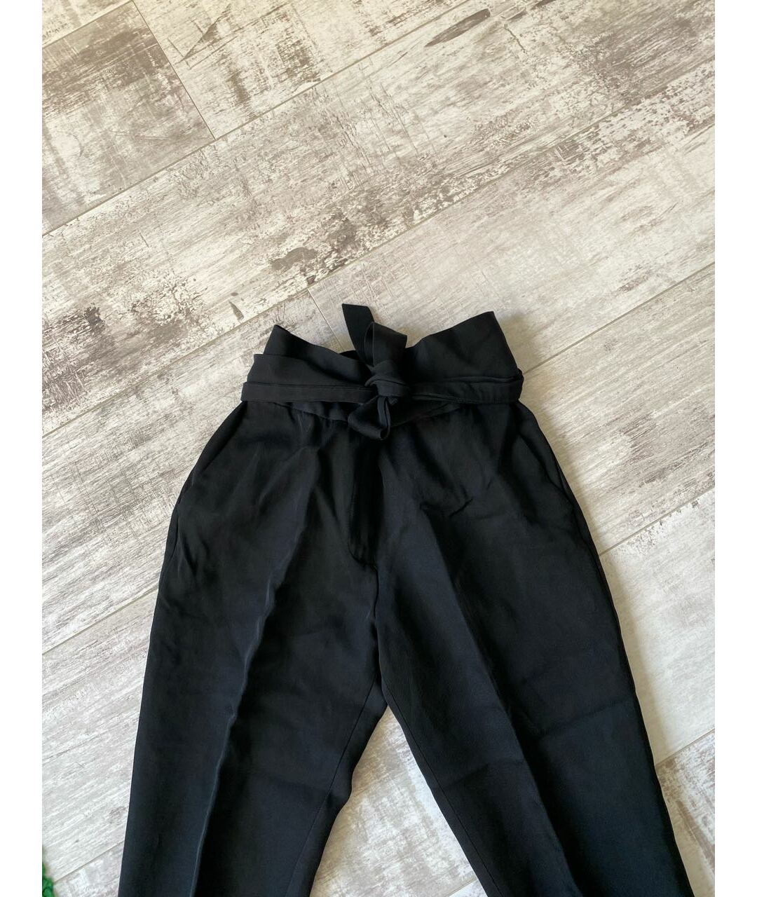 IRO Черные вискозные прямые брюки, фото 4