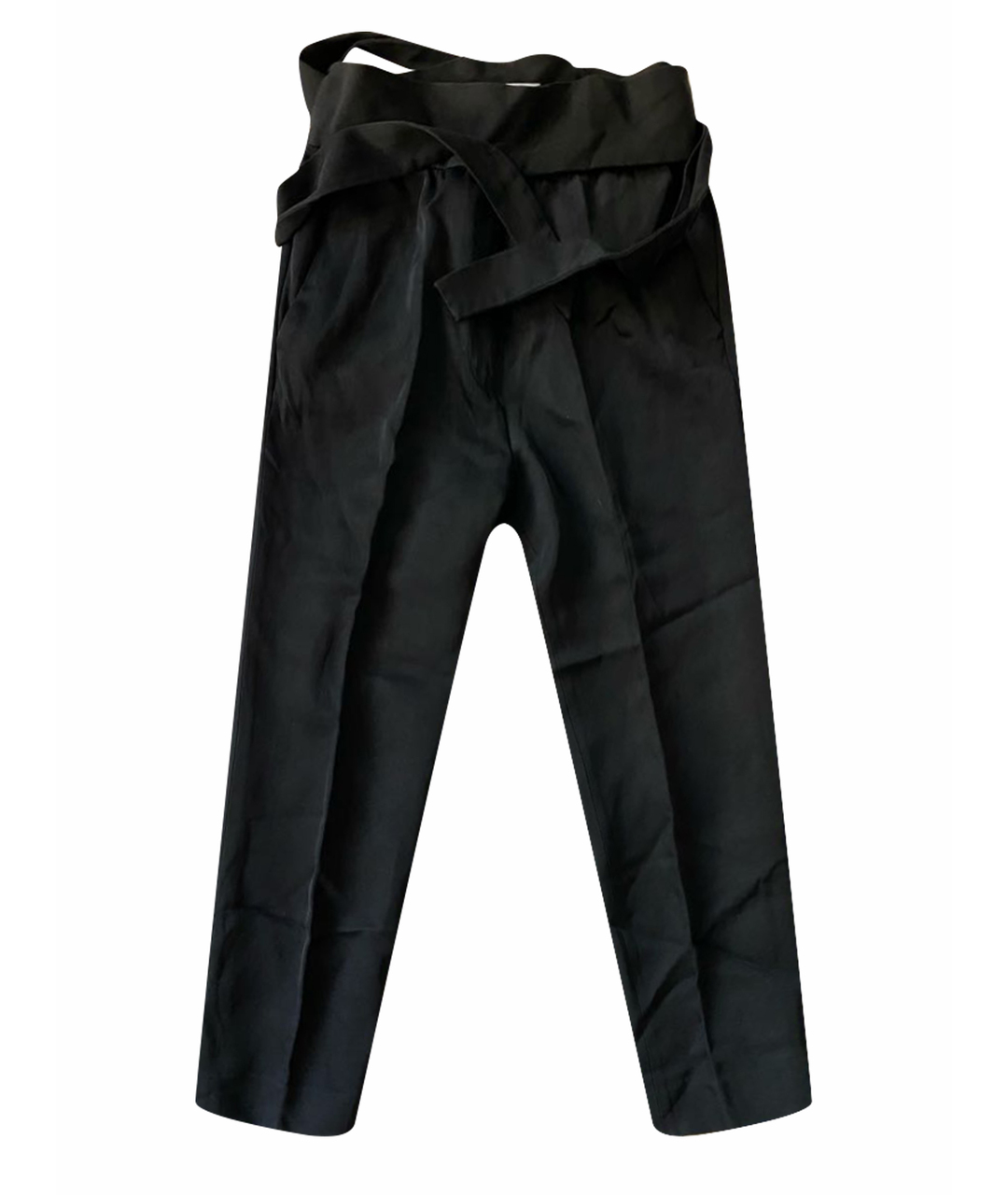 IRO Черные вискозные прямые брюки, фото 1
