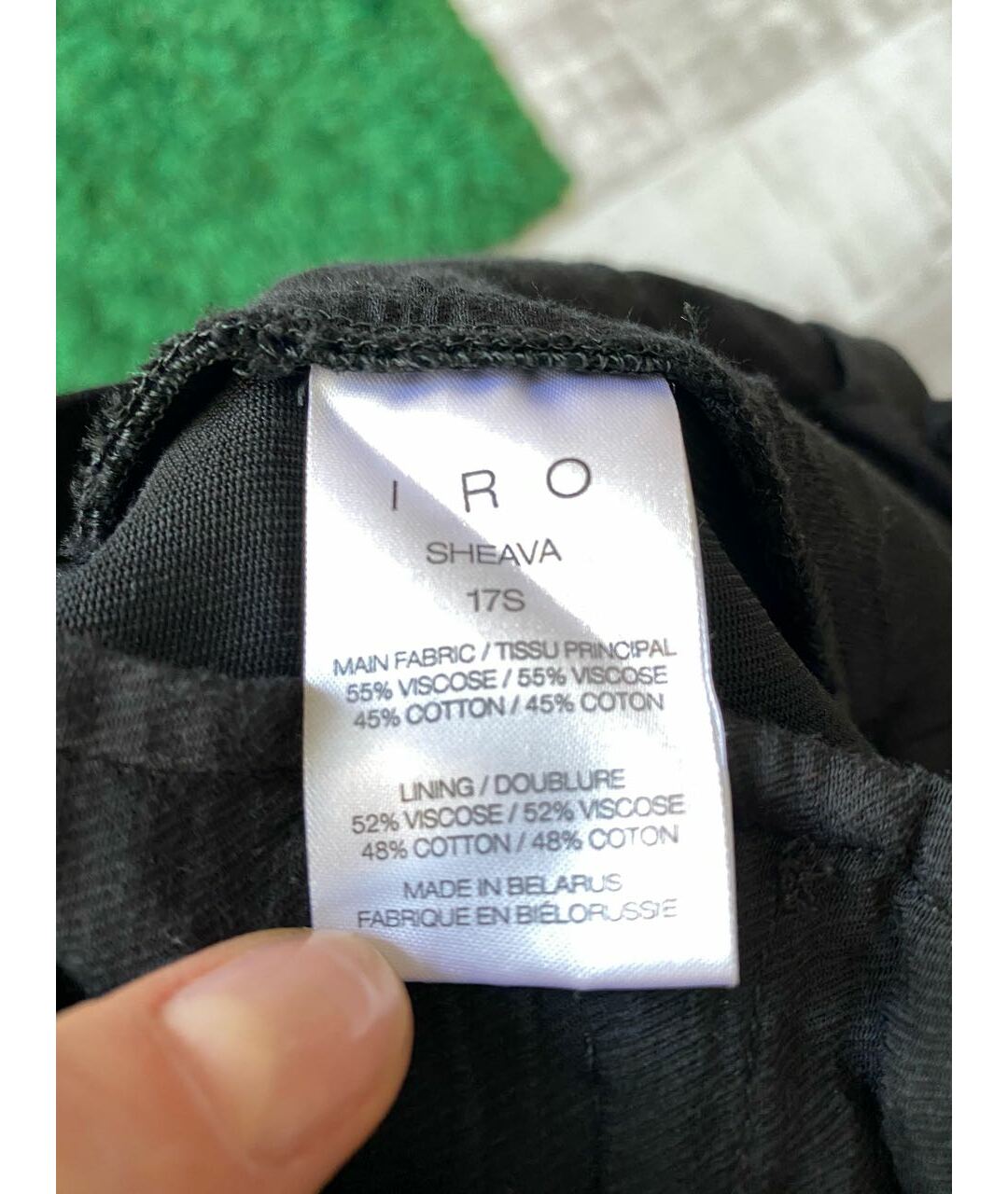 IRO Черные вискозные прямые брюки, фото 3