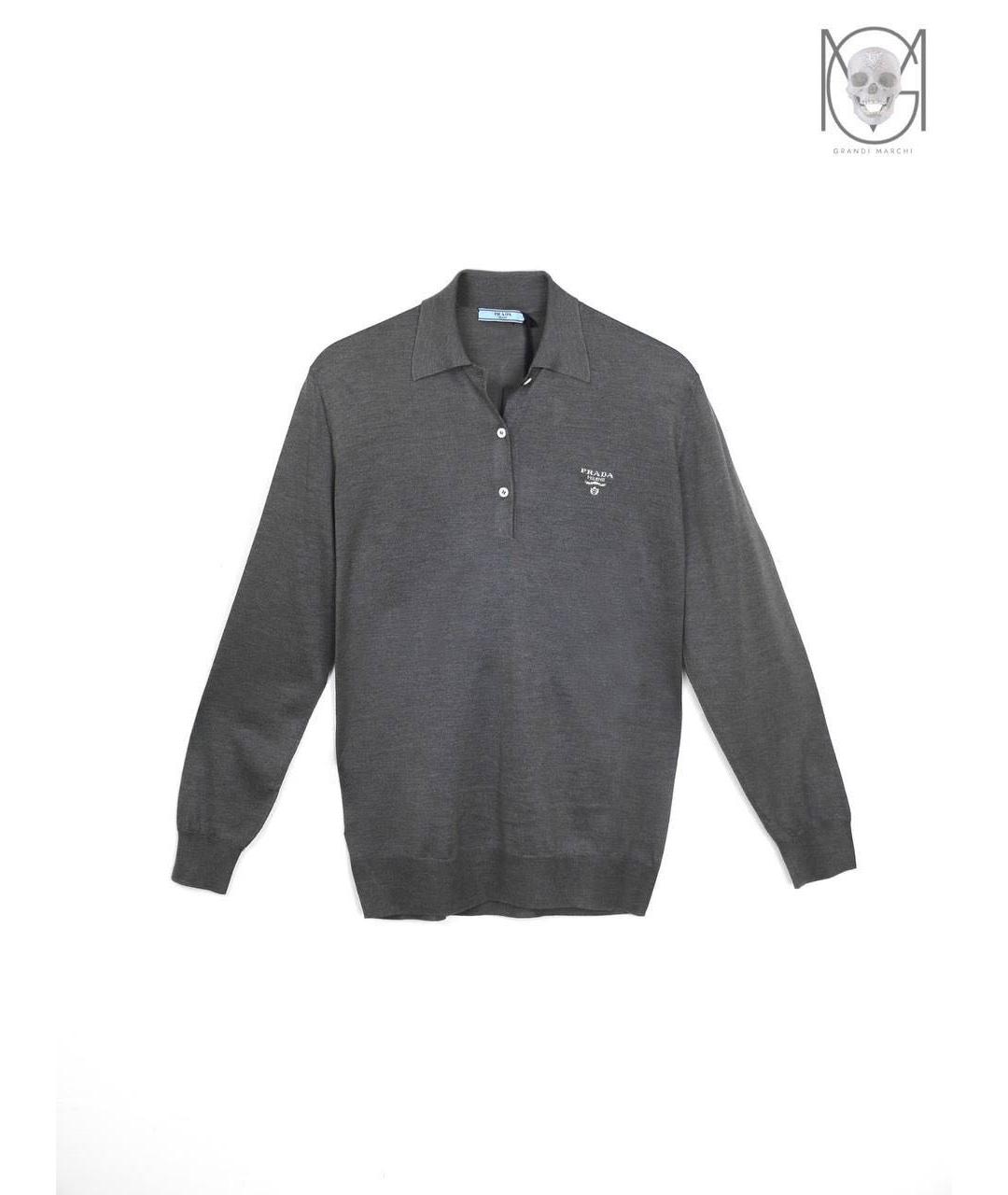 PRADA Серый шелковый джемпер / свитер, фото 9
