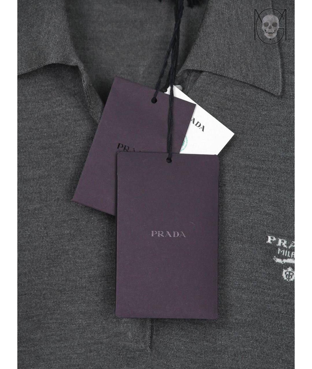 PRADA Серый шелковый джемпер / свитер, фото 4