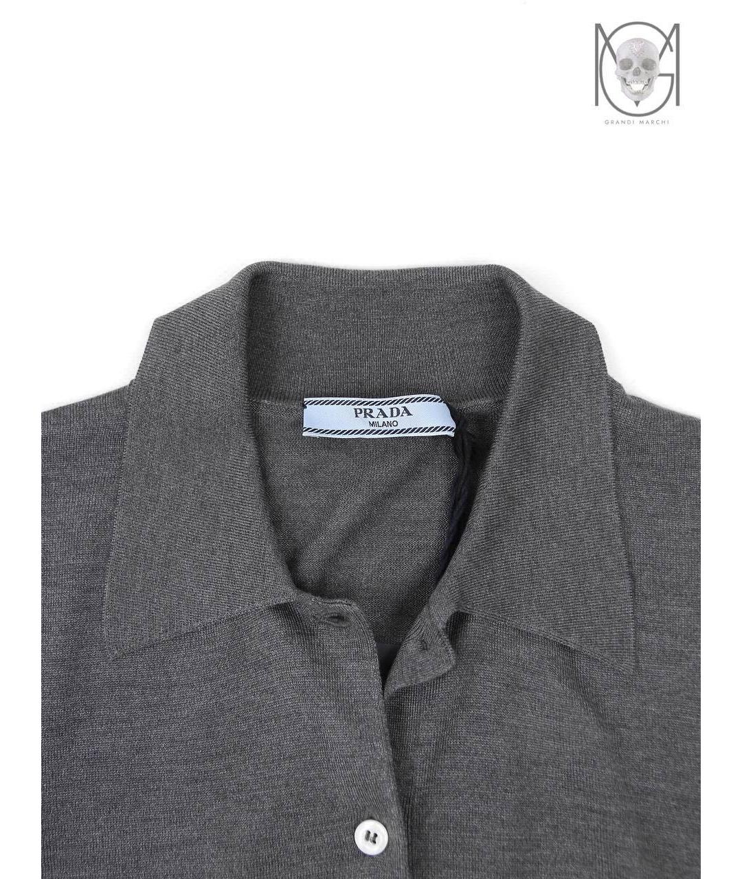 PRADA Серый шелковый джемпер / свитер, фото 2